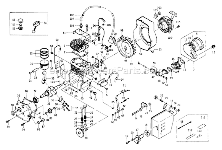 Page D Diagram and Parts List for 8846-0  Briggs and Stratton Generator